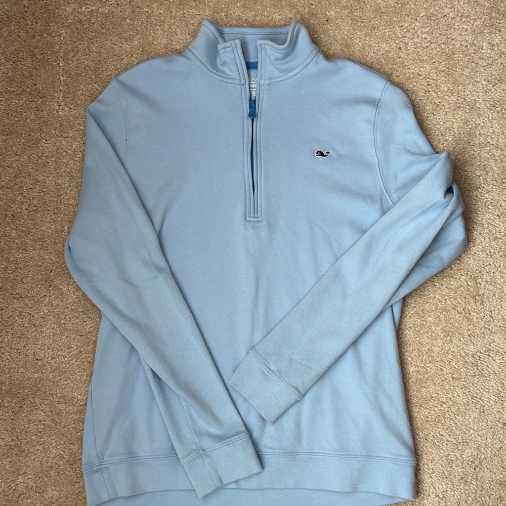 Vineyard Vines Sky Blue Zip-Up Sweatshirt